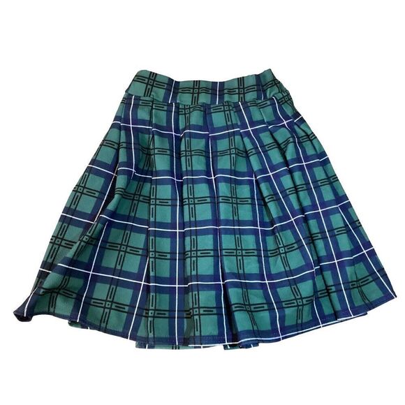 Pretty Little Thing Plaid Skirt Side Slit Schoolgirl Alternative Grunge Punk - Picture 2 of 7